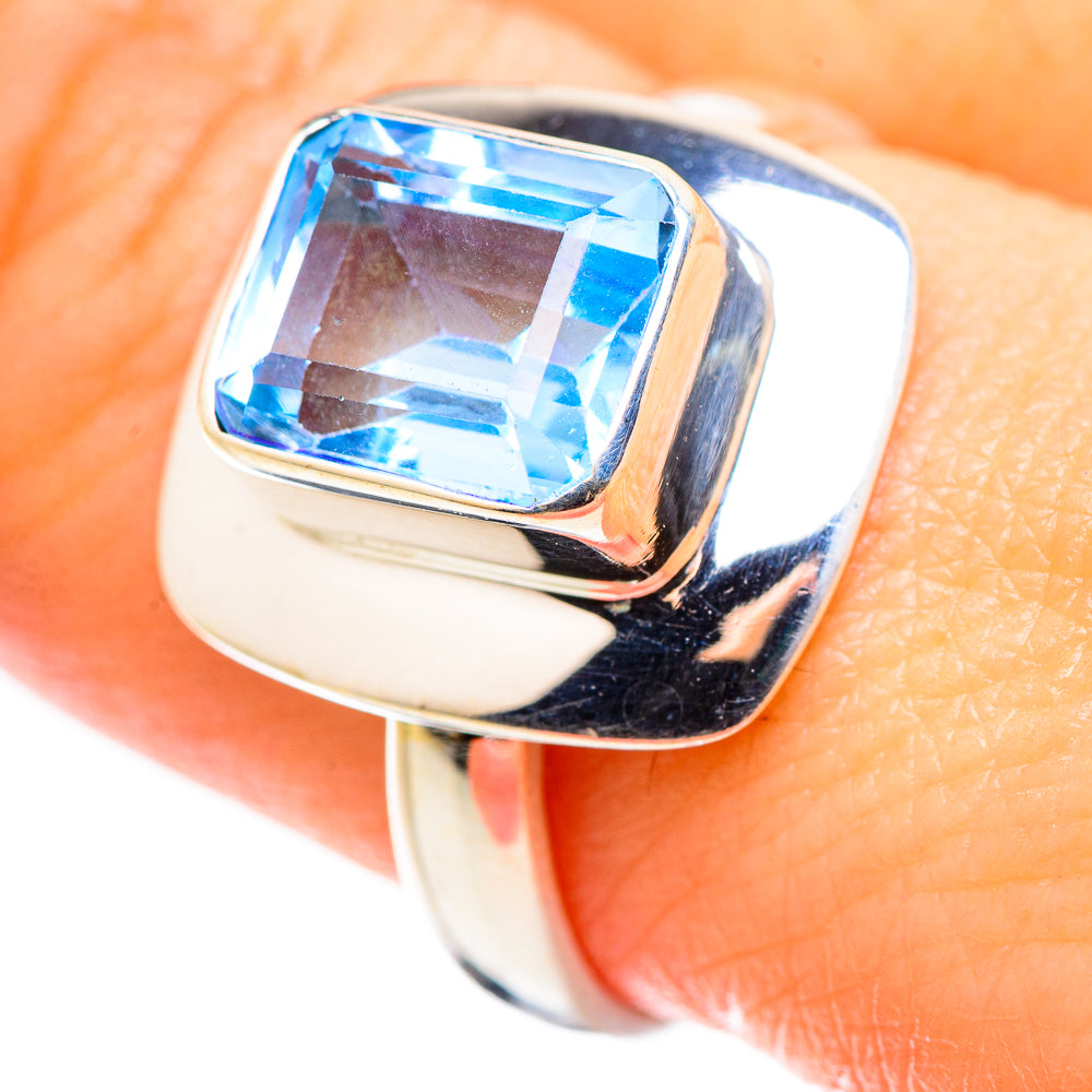 Blue Topaz Rings handcrafted by Anasilvercos - RING130254