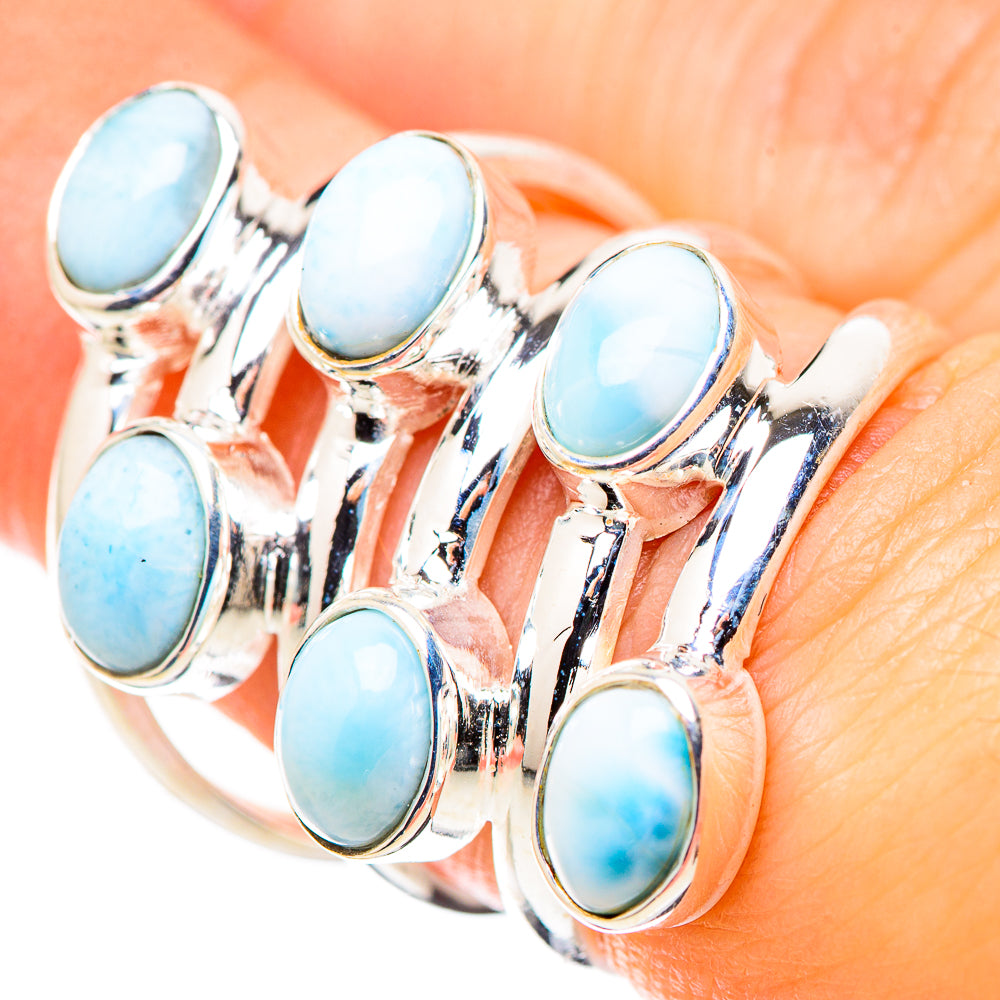 Larimar Rings handcrafted by Anasilvercos - RING130255