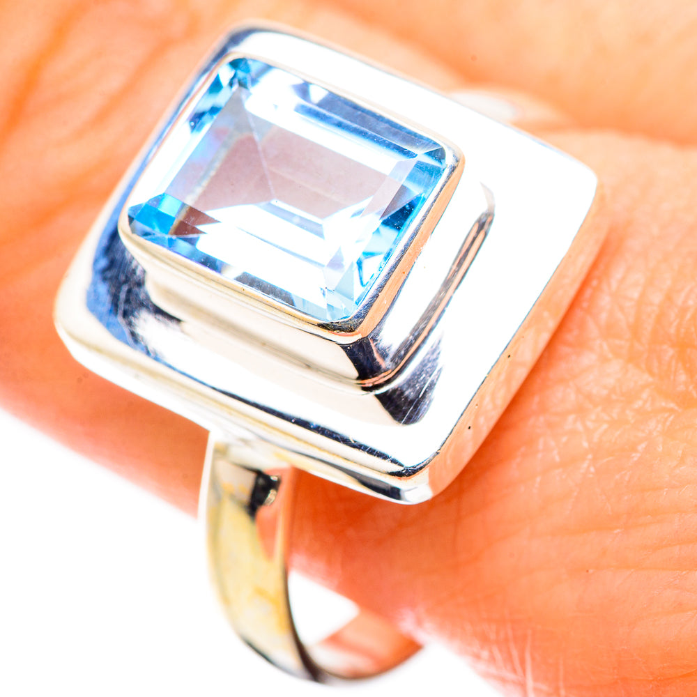 Blue Topaz Rings handcrafted by Anasilvercos - RING130272