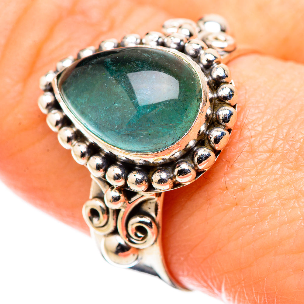 Blue Fluorite Rings handcrafted by Anasilvercos - RING130274