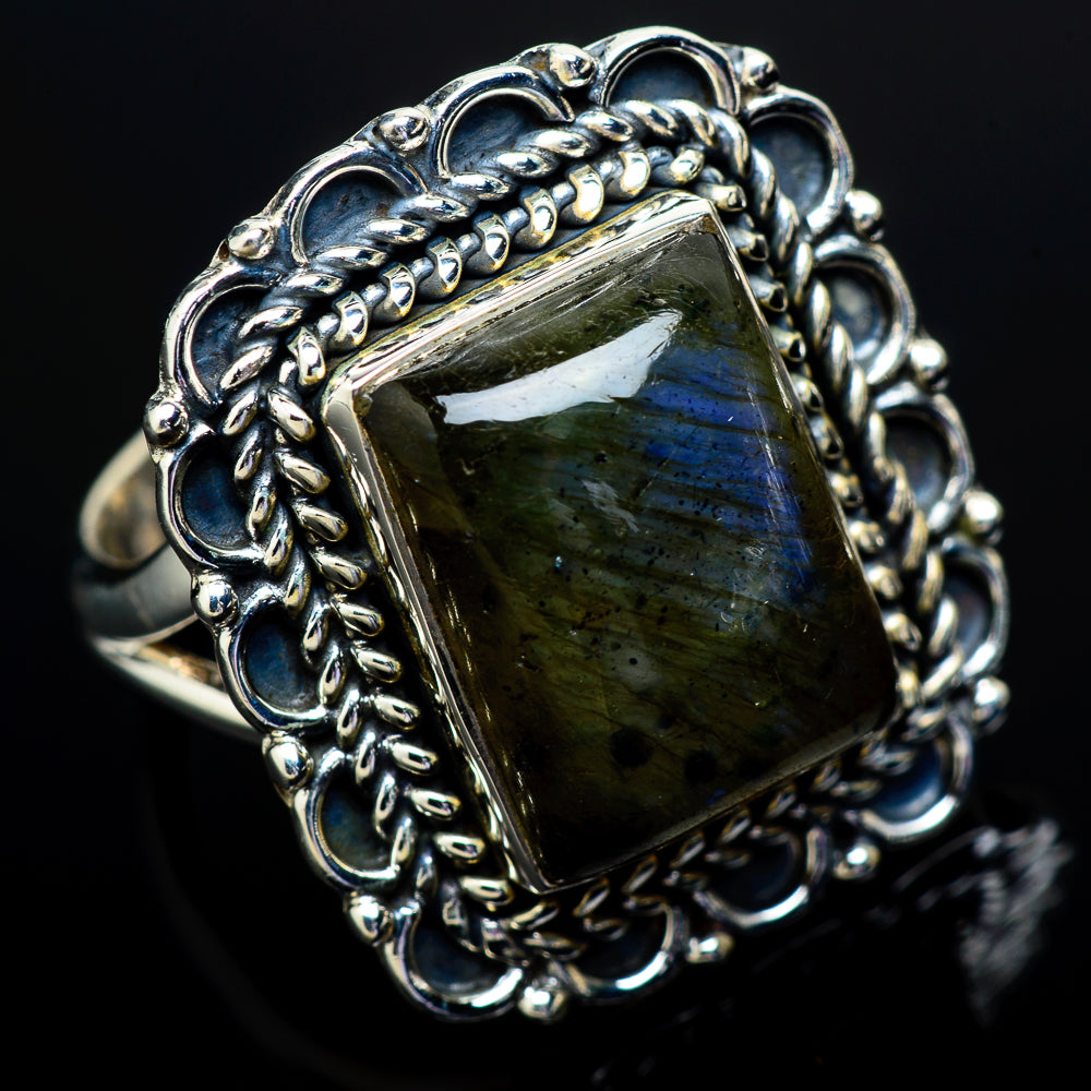 Labradorite Rings handcrafted by Anasilvercos - RING13027