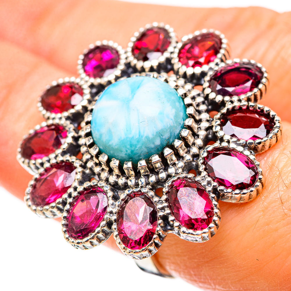 Larimar Rings handcrafted by Anasilvercos - RING130299