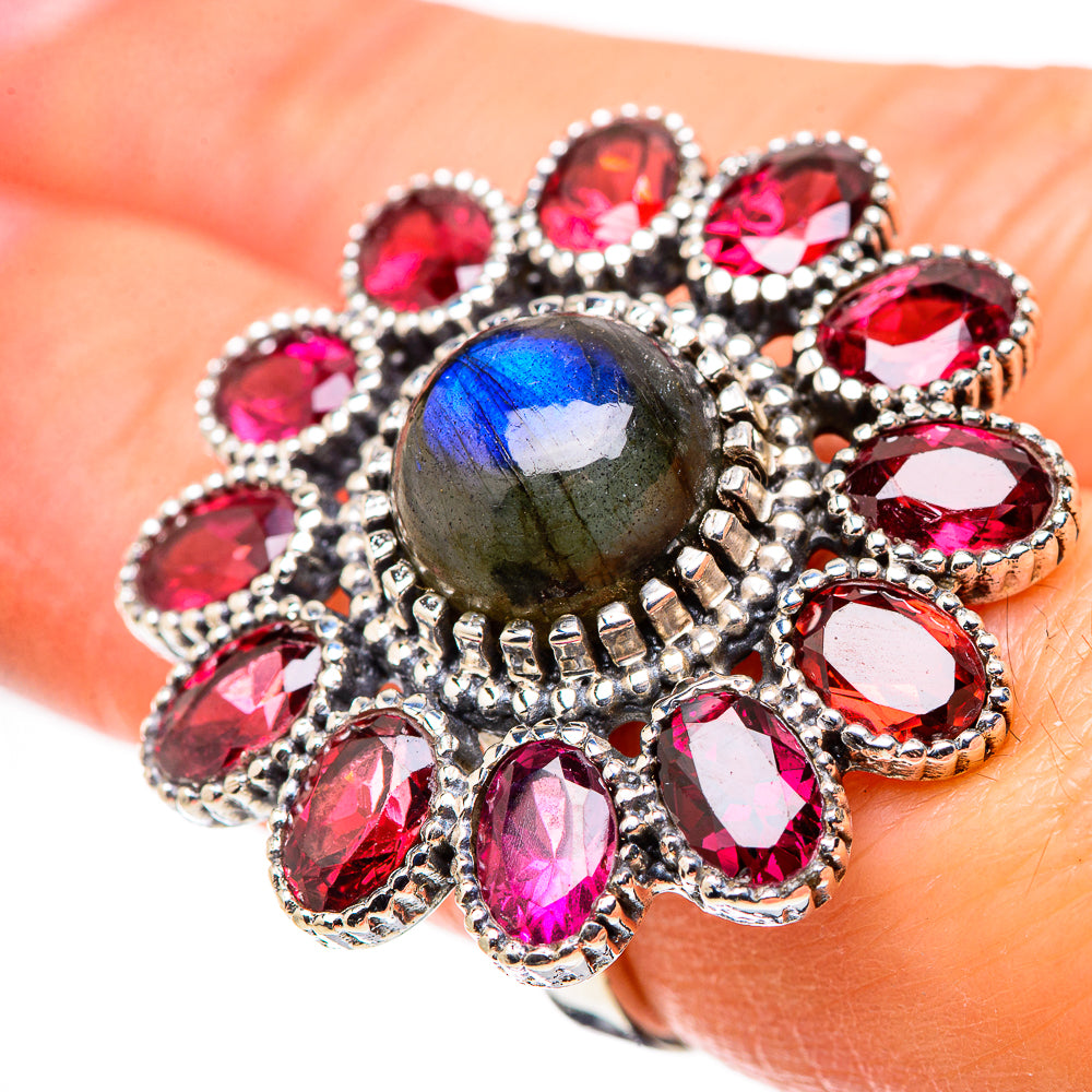 Labradorite Rings handcrafted by Anasilvercos - RING130315