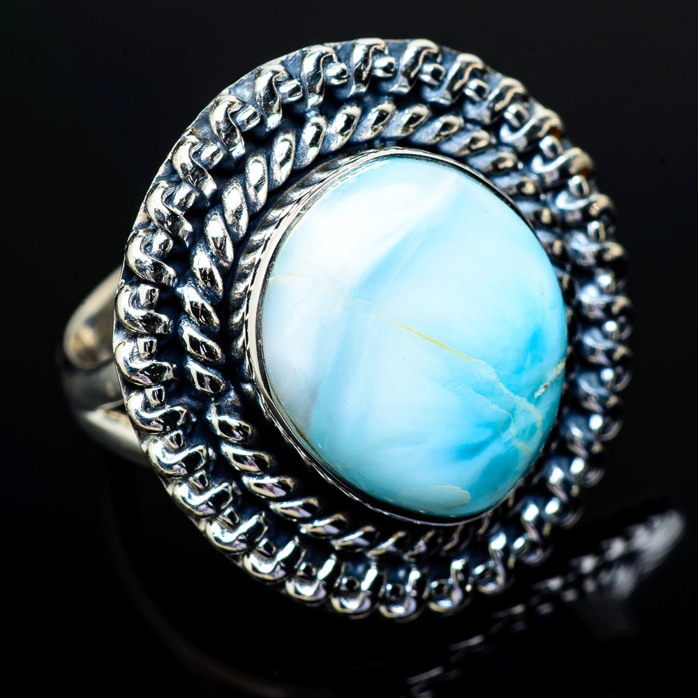 Larimar Rings handcrafted by Anasilvercos - RING13031
