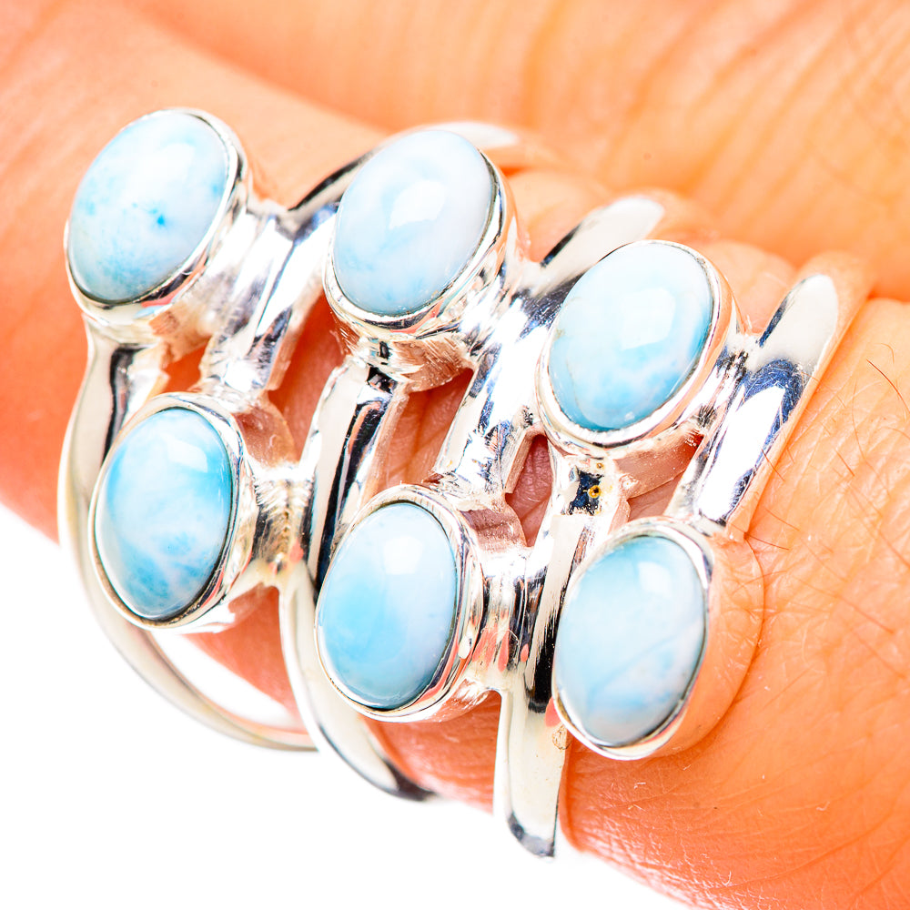 Larimar Rings handcrafted by Anasilvercos - RING130333