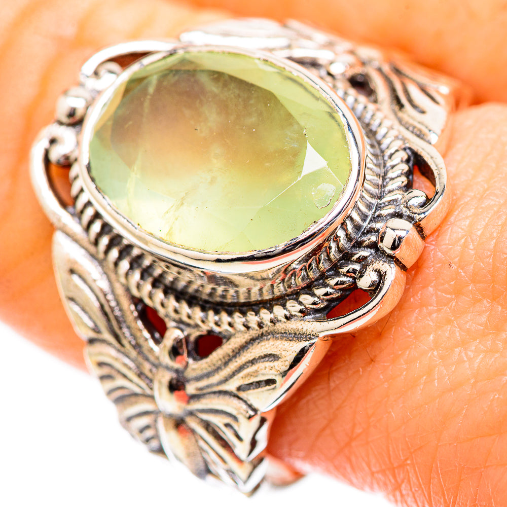 Prehnite Rings handcrafted by Anasilvercos - RING130336