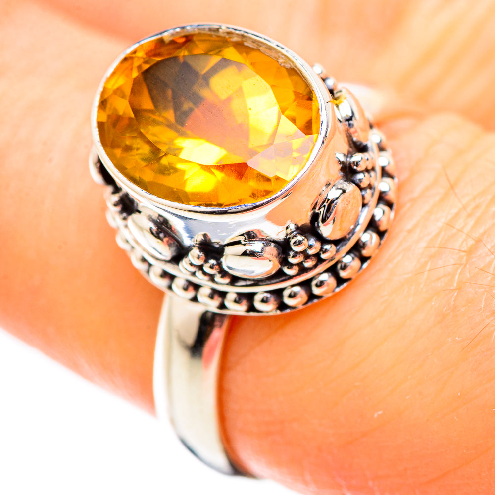 Citrine Rings handcrafted by Anasilvercos - RING130337