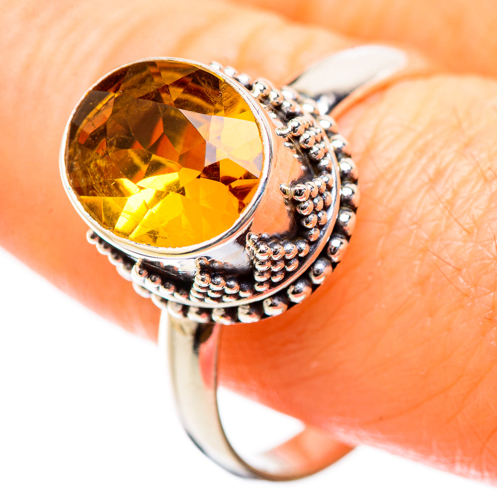 Citrine Rings handcrafted by Anasilvercos - RING130338