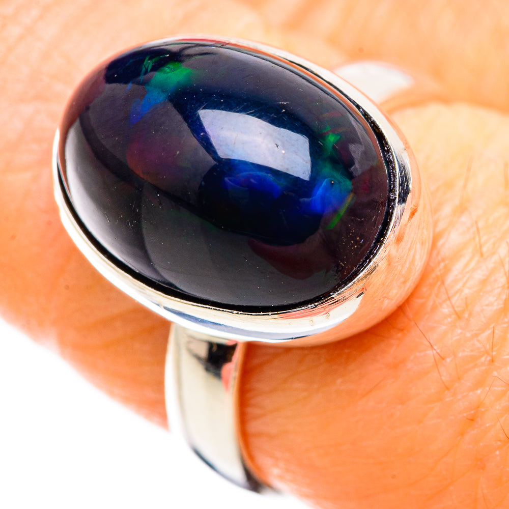 Black Opal Rings handcrafted by Anasilvercos - RING130350