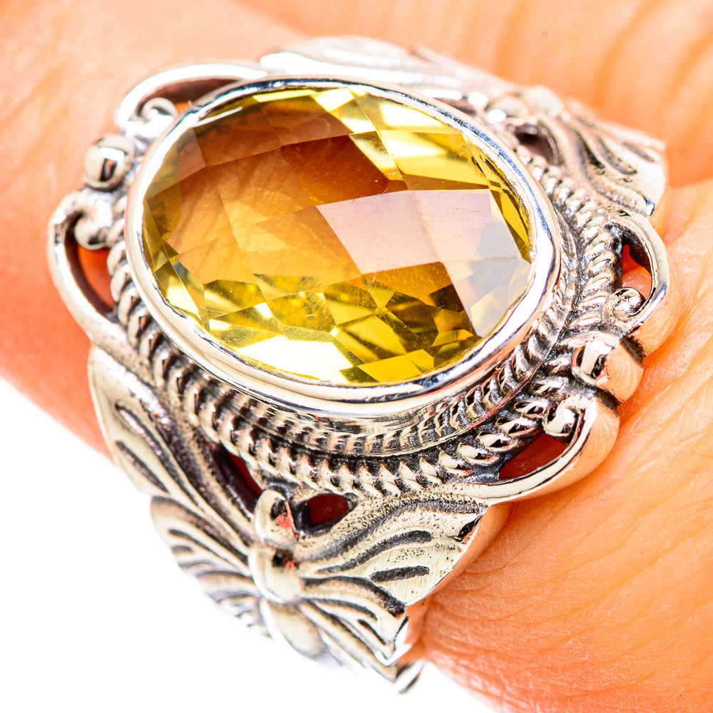 Citrine Rings handcrafted by Anasilvercos - RING130353