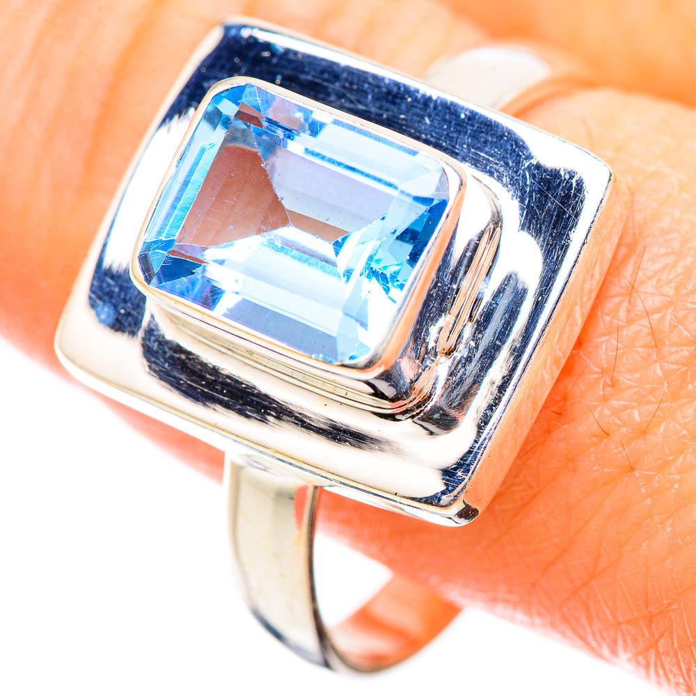 Blue Topaz Rings handcrafted by Anasilvercos - RING130356