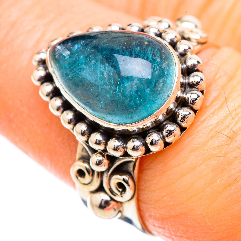 Blue Fluorite Rings handcrafted by Anasilvercos - RING130358
