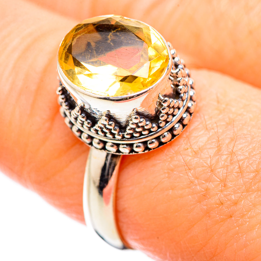 Citrine Rings handcrafted by Anasilvercos - RING130367