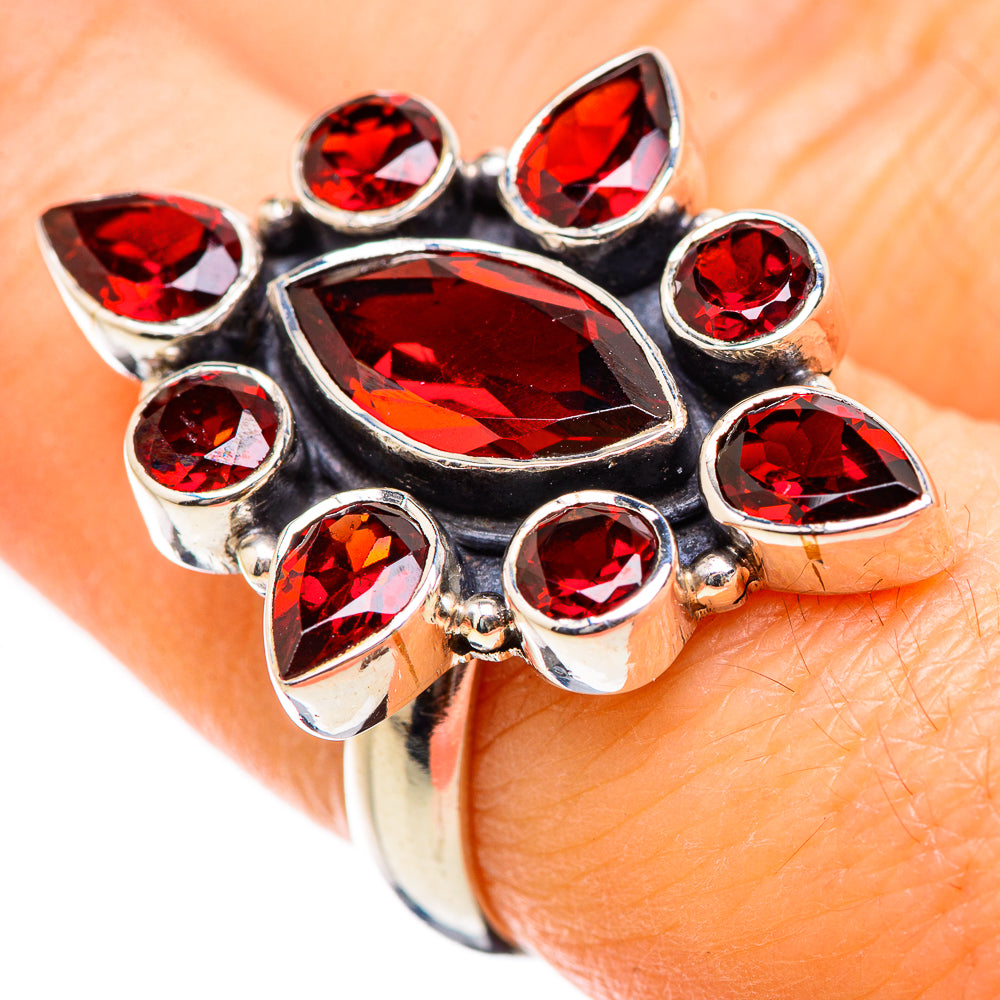 Garnet Rings handcrafted by Anasilvercos - RING130372