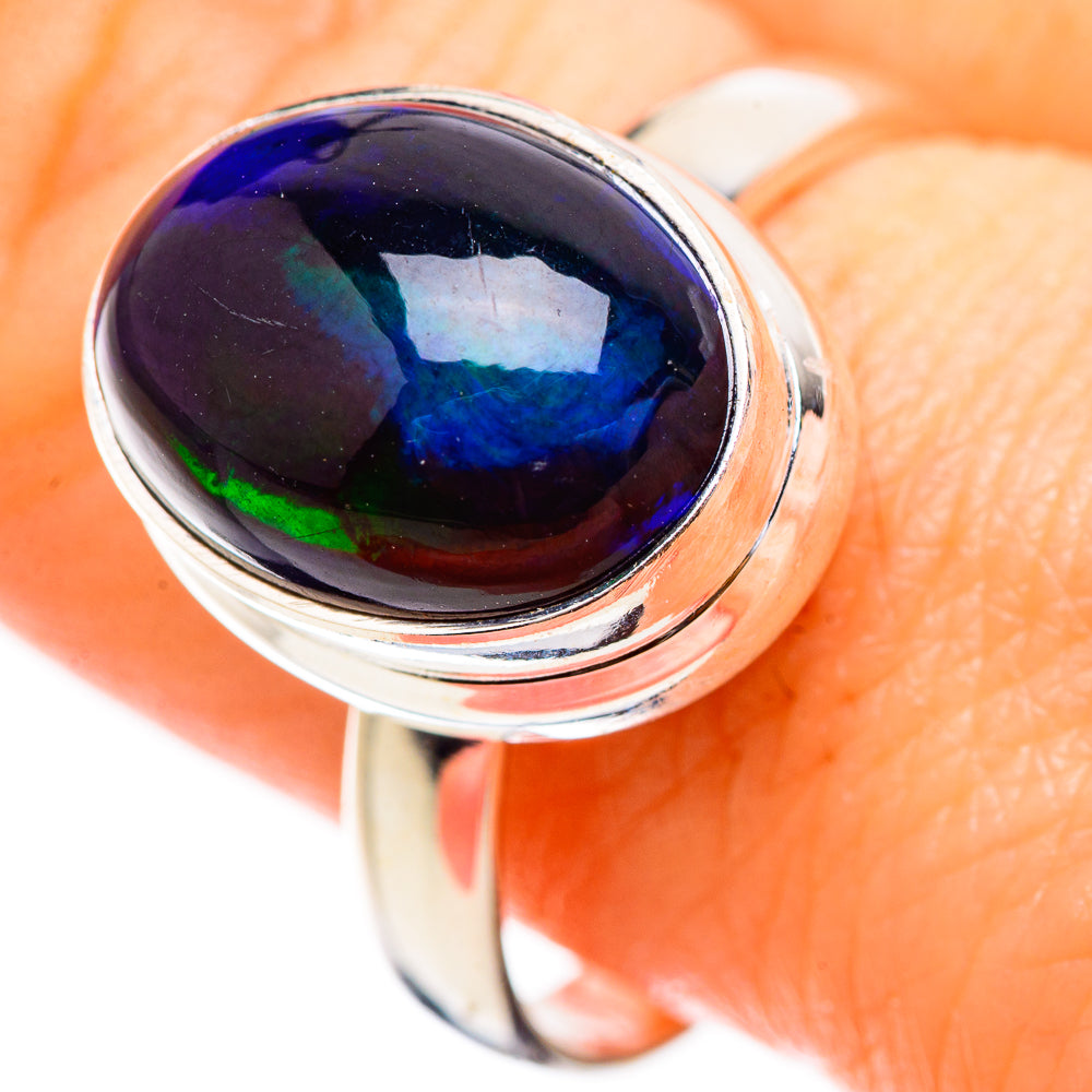 Black Opal Rings handcrafted by Anasilvercos - RING130381