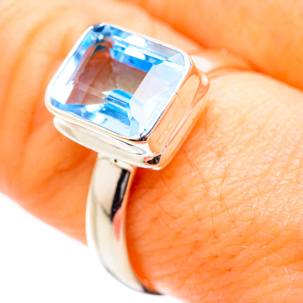 Blue Topaz Rings handcrafted by Anasilvercos - RING130387