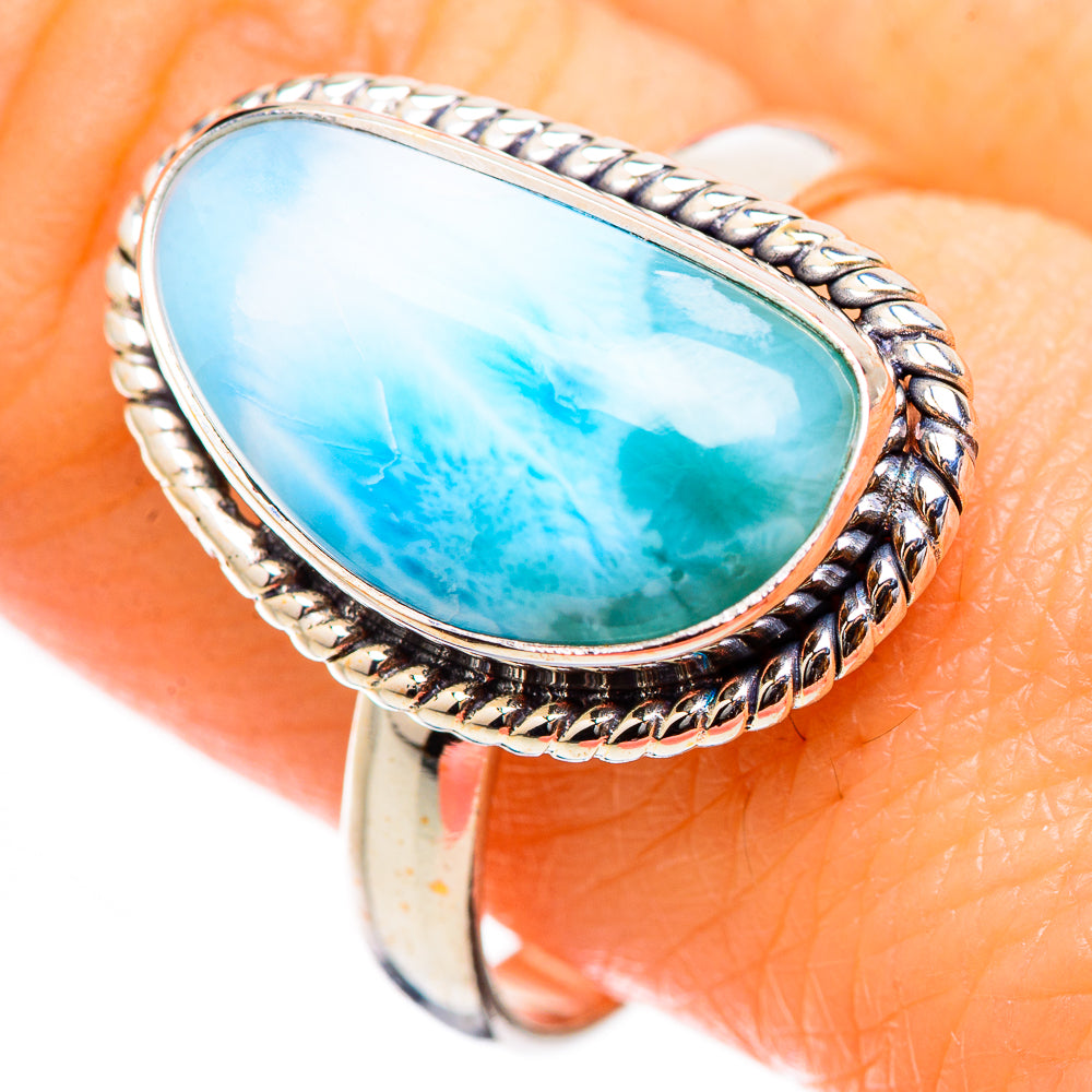 Larimar Rings handcrafted by Anasilvercos - RING130389