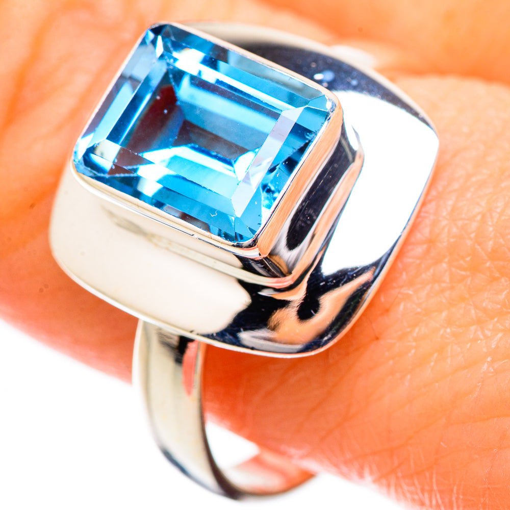 Blue Topaz Rings handcrafted by Anasilvercos - RING130390