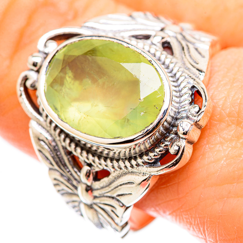 Prehnite Rings handcrafted by Anasilvercos - RING130393