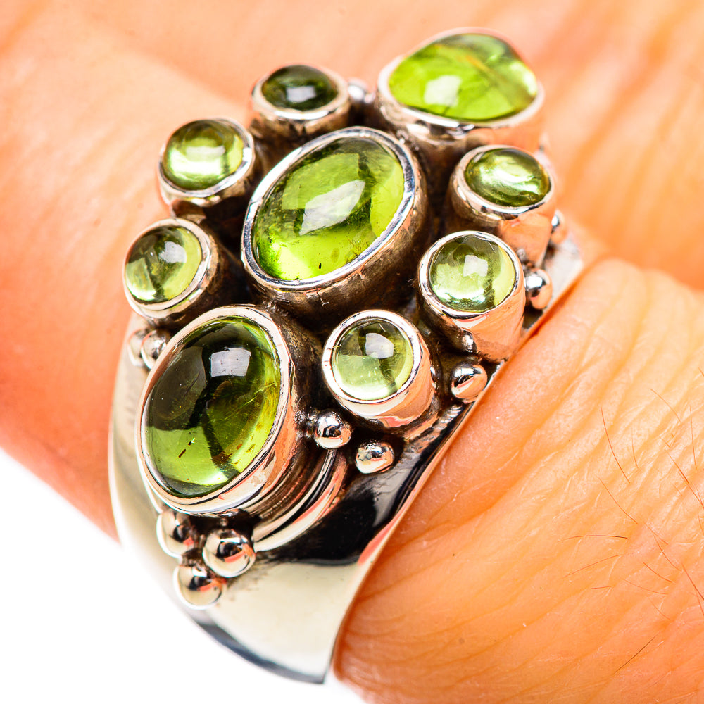 Green Tourmaline Rings handcrafted by Anasilvercos - RING130394