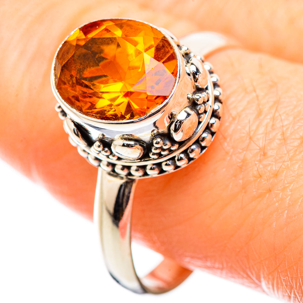 Mandarin Citrine Rings handcrafted by Anasilvercos - RING130396