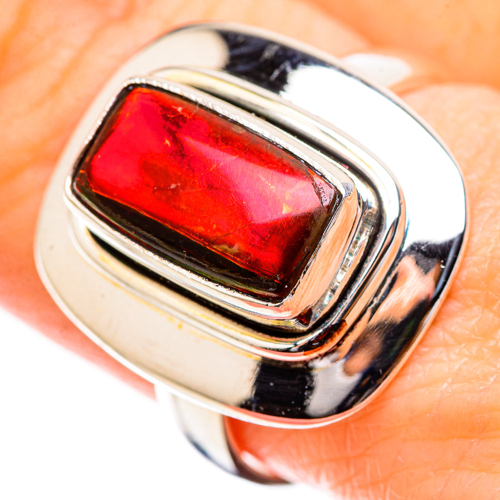 Ammolite Rings handcrafted by Anasilvercos - RING130401