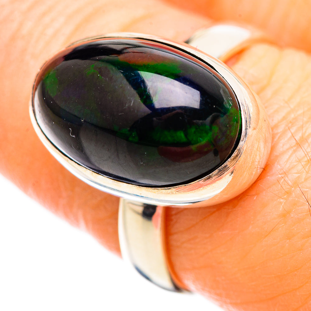 Black Opal Rings handcrafted by Anasilvercos - RING130410