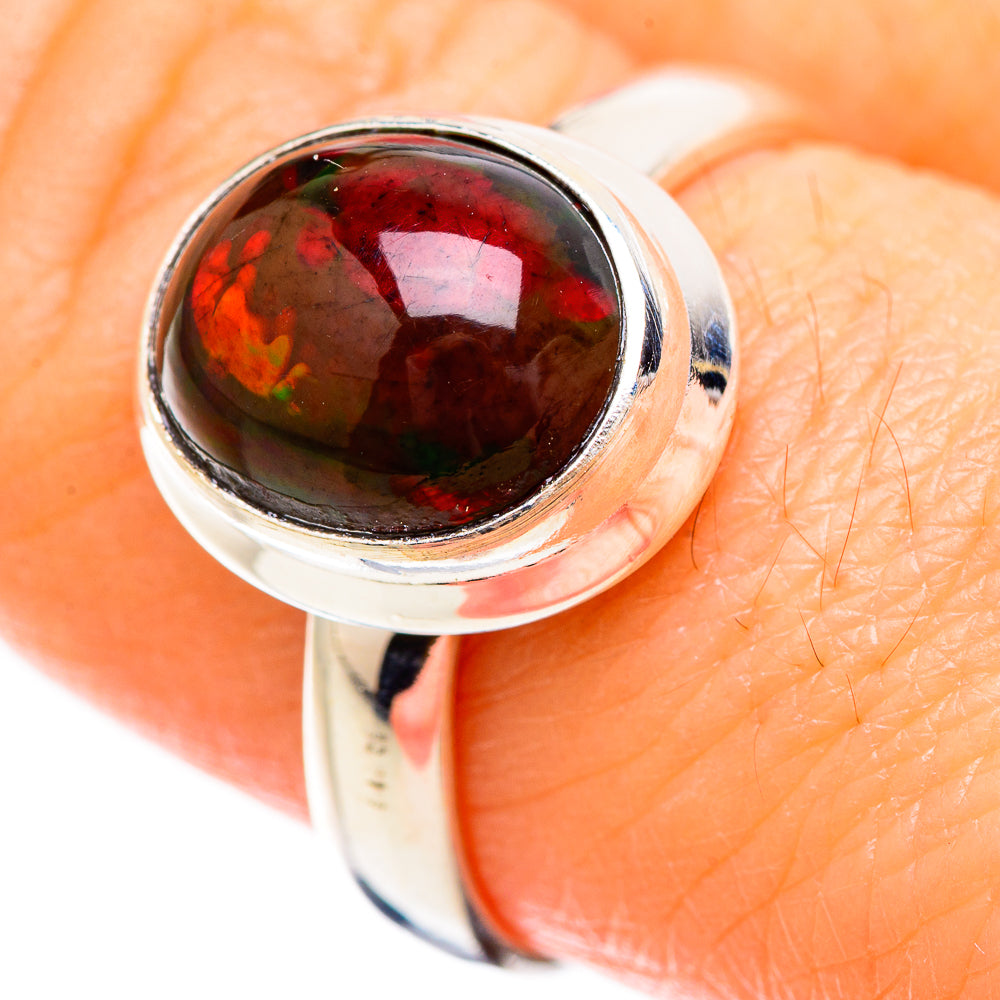 Black Opal Rings handcrafted by Anasilvercos - RING130411