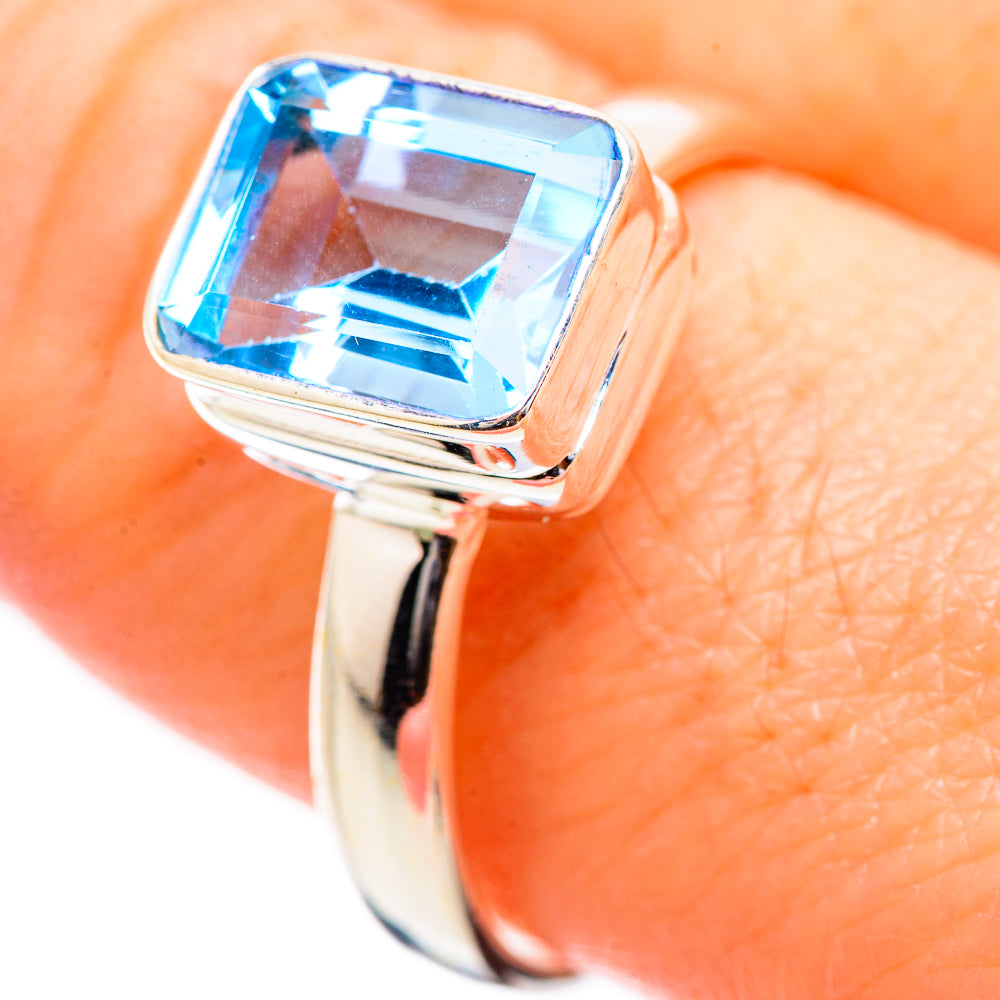 Blue Topaz Rings handcrafted by Anasilvercos - RING130415