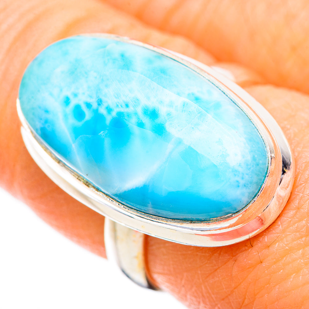 Larimar Rings handcrafted by Anasilvercos - RING130418