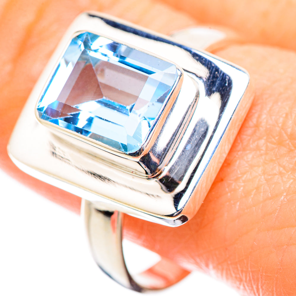Blue Topaz Rings handcrafted by Anasilvercos - RING130419