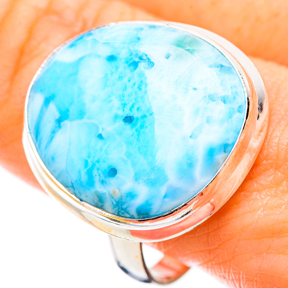 Larimar Rings handcrafted by Anasilvercos - RING130421