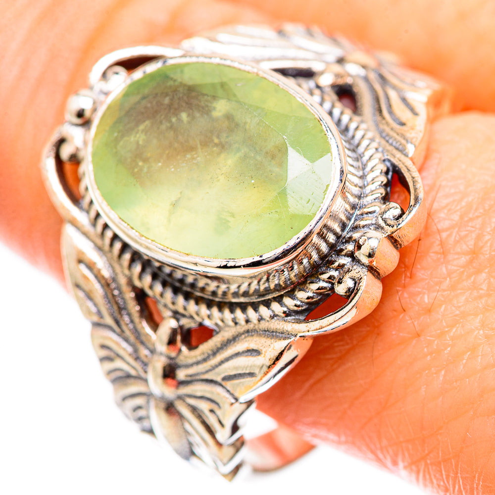 Prehnite Rings handcrafted by Anasilvercos - RING130424