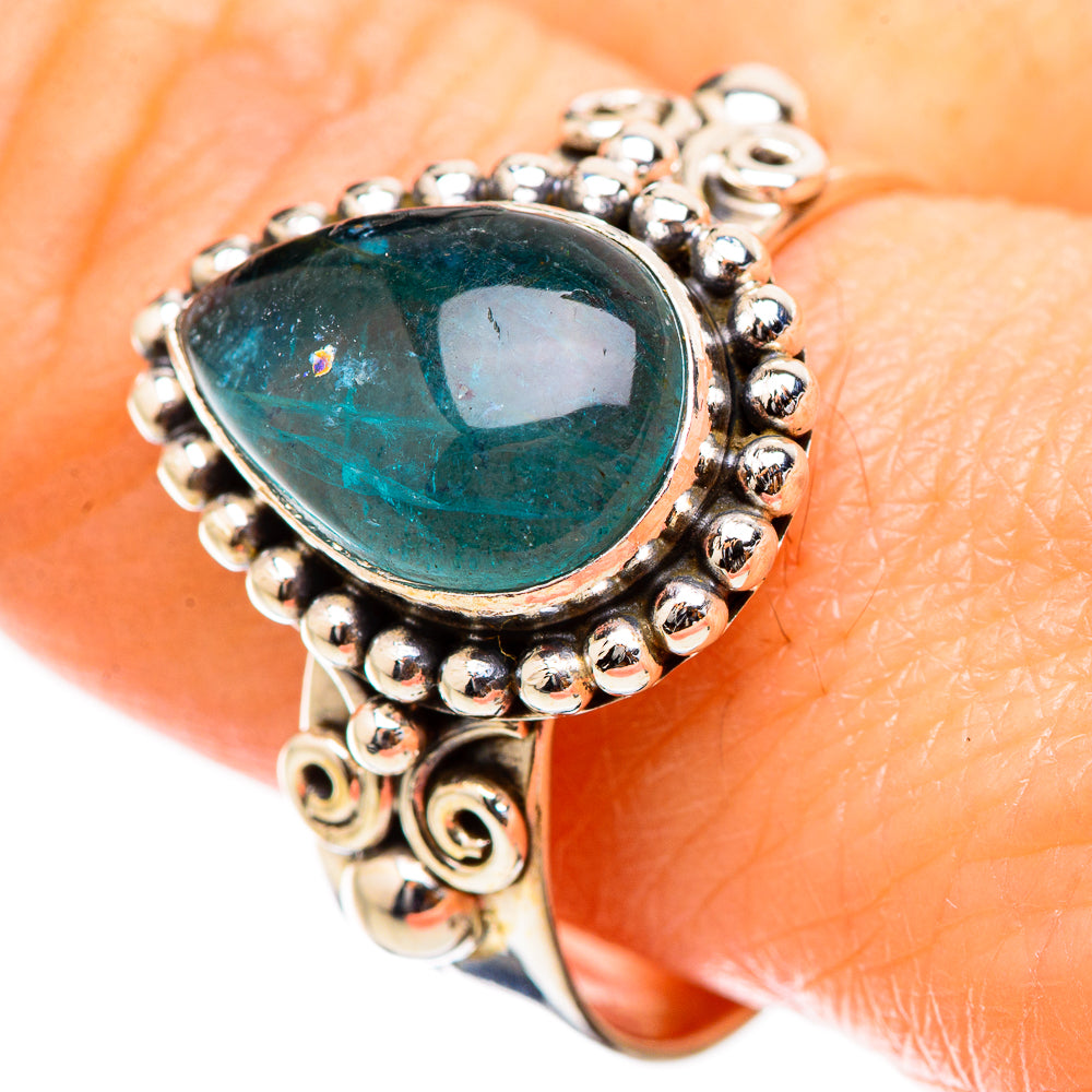 Blue Fluorite Rings handcrafted by Anasilvercos - RING130444