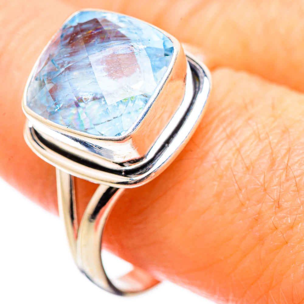 Blue Topaz Rings handcrafted by Anasilvercos - RING130447