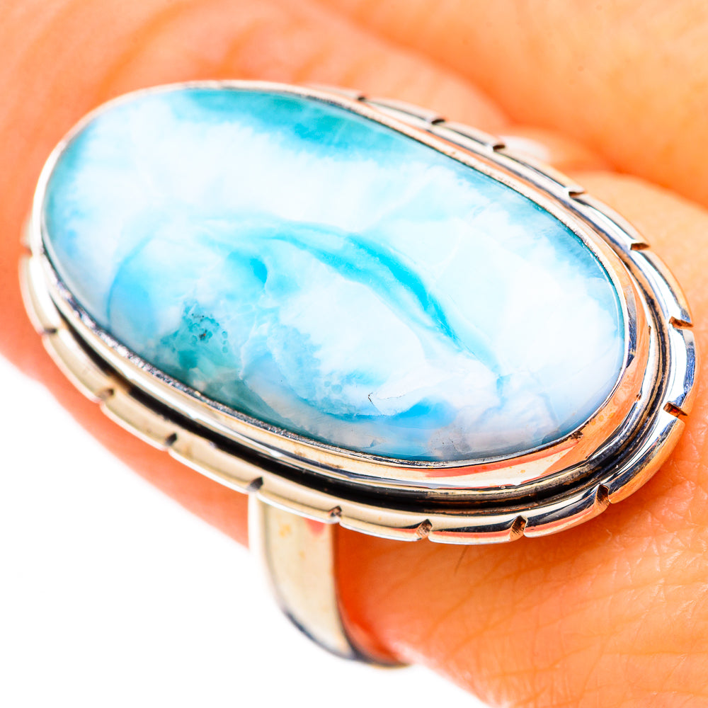 Larimar Rings handcrafted by Anasilvercos - RING130451