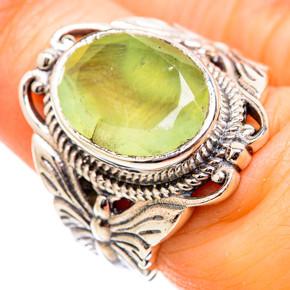 Prehnite Rings handcrafted by Anasilvercos - RING130453