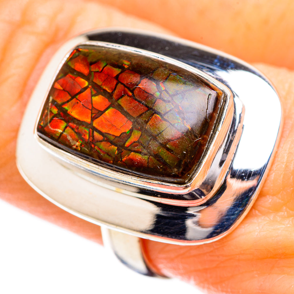 Ammolite Rings handcrafted by Anasilvercos - RING130462
