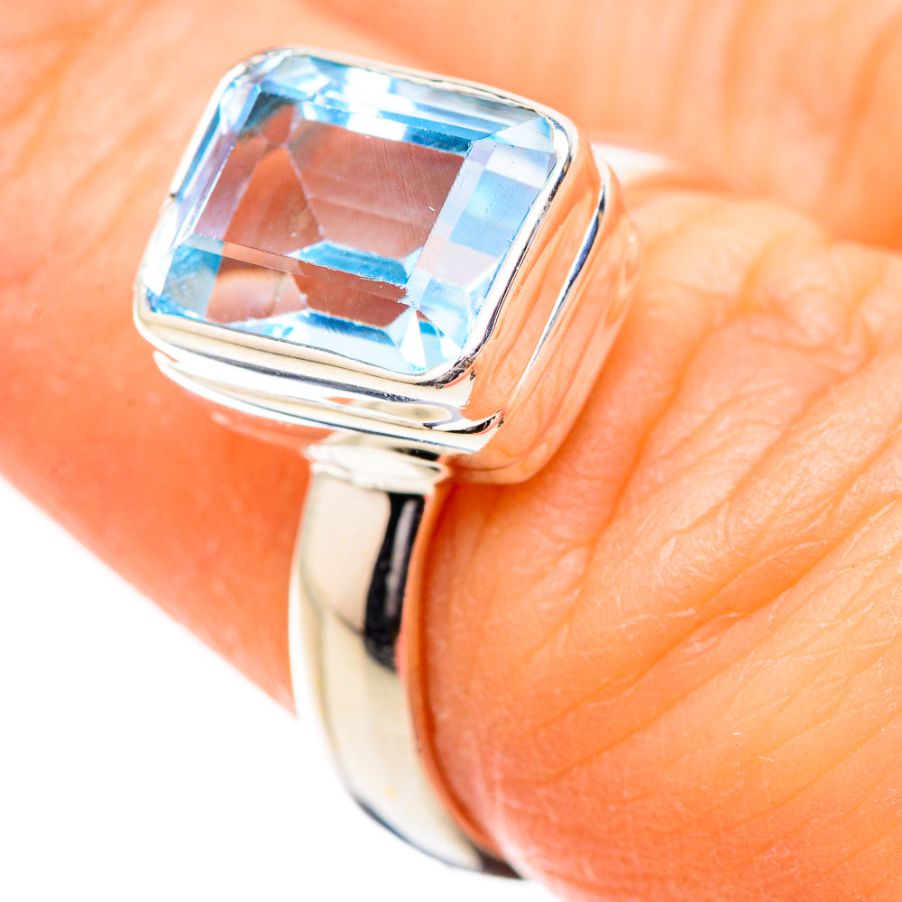 Blue Topaz Rings handcrafted by Anasilvercos - RING130470