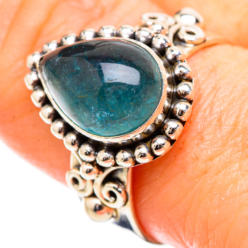 Blue Fluorite Rings handcrafted by Anasilvercos - RING130474