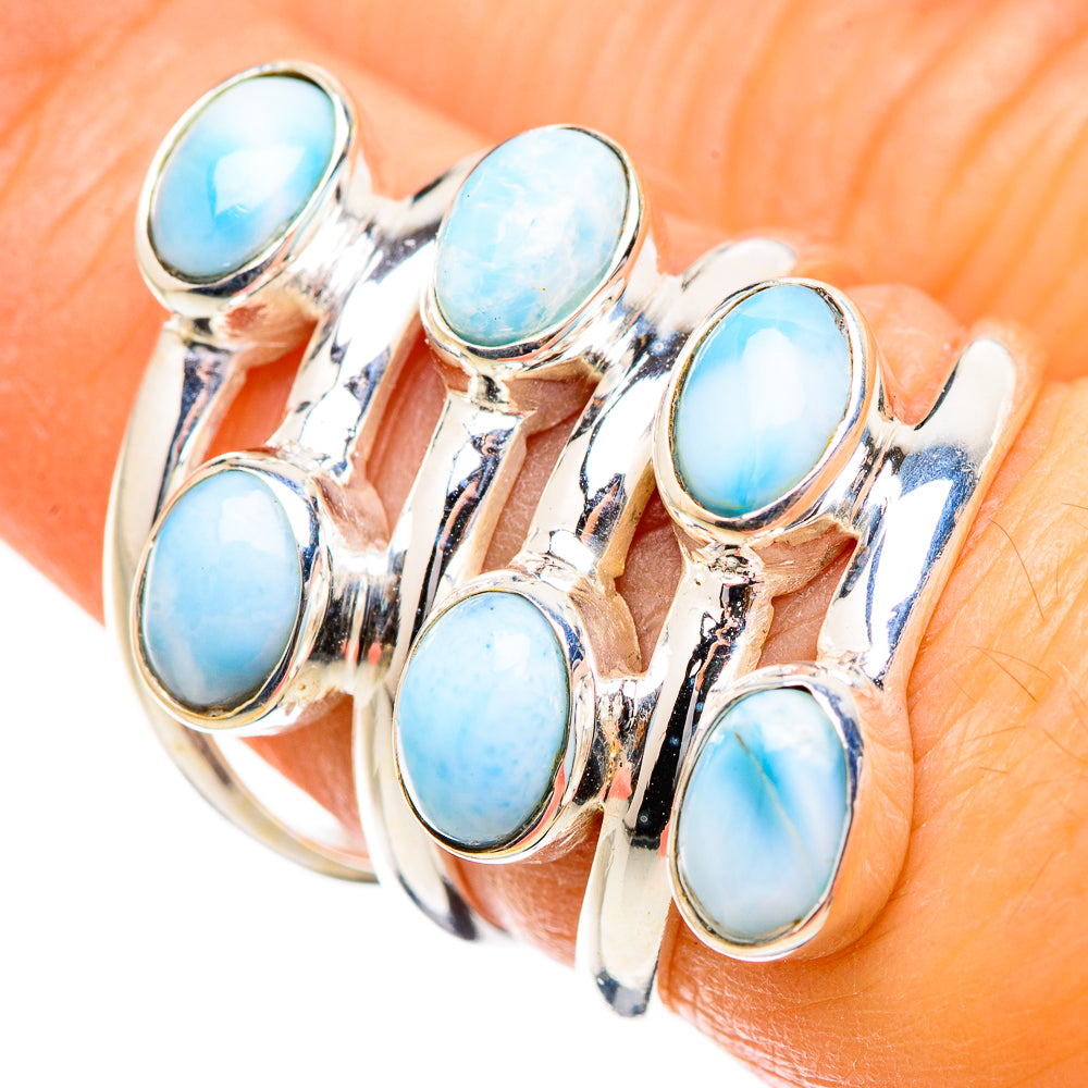 Larimar Rings handcrafted by Anasilvercos - RING130479