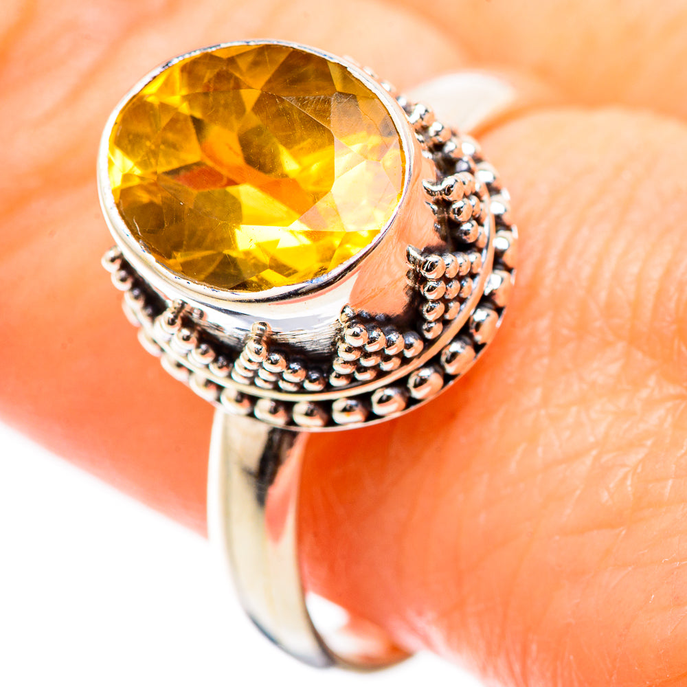 Citrine Rings handcrafted by Anasilvercos - RING130484