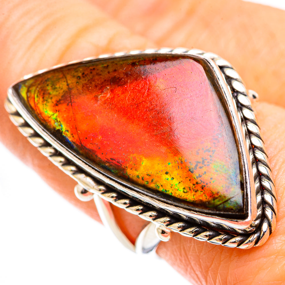 Ammolite Rings handcrafted by Anasilvercos - RING130492