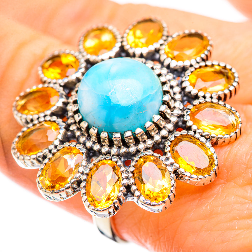 Larimar Rings handcrafted by Anasilvercos - RING130499