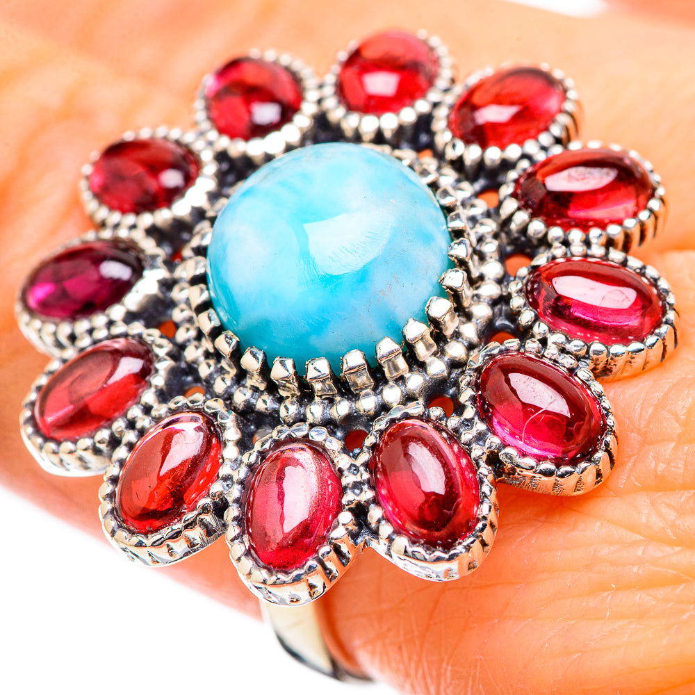 Larimar Rings handcrafted by Anasilvercos - RING130501