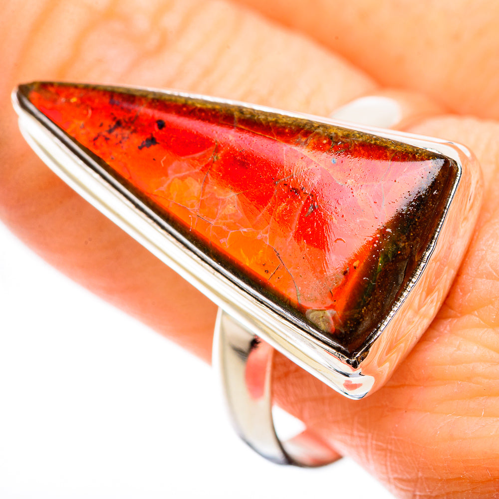 Ammolite Rings handcrafted by Anasilvercos - RING130521