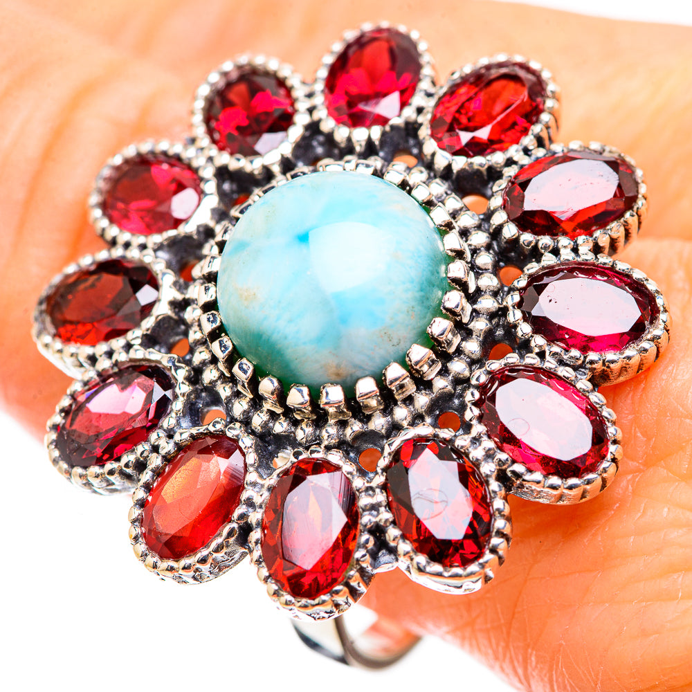 Larimar Rings handcrafted by Anasilvercos - RING130523
