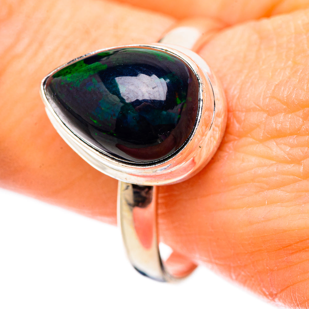 Black Opal Rings handcrafted by Anasilvercos - RING130539
