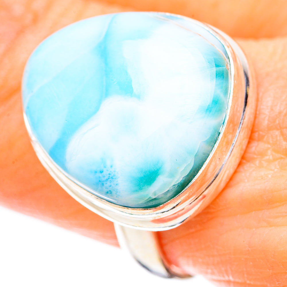Larimar Rings handcrafted by Anasilvercos - RING130540