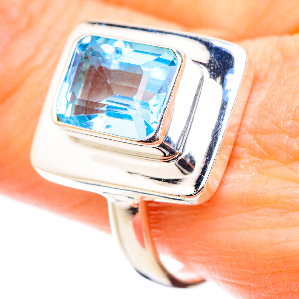 Blue Topaz Rings handcrafted by Anasilvercos - RING130542